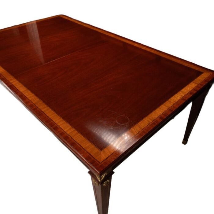 1980s kindel national trust mahogany extension banquet dining table 3005