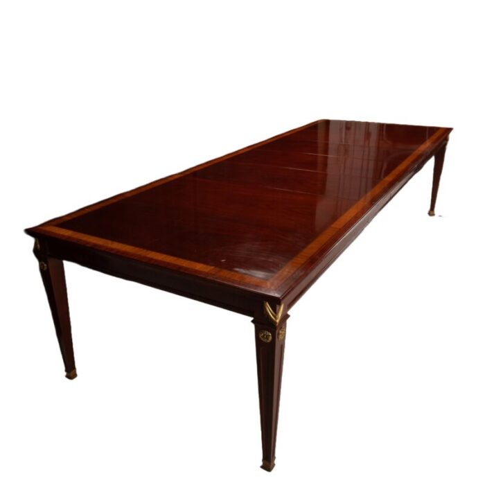 1980s kindel national trust mahogany extension banquet dining table 5926