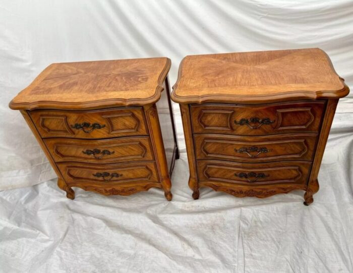 1980s stanley furniture bedside nightstands set of two 1156