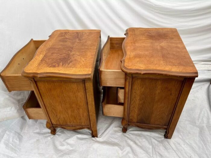 1980s stanley furniture bedside nightstands set of two 1344