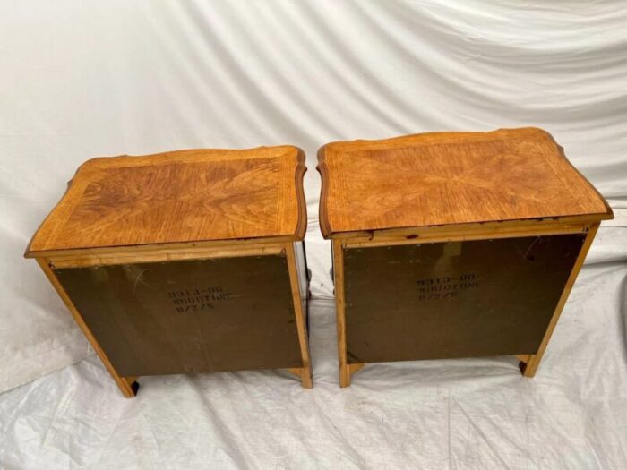 1980s stanley furniture bedside nightstands set of two 3491