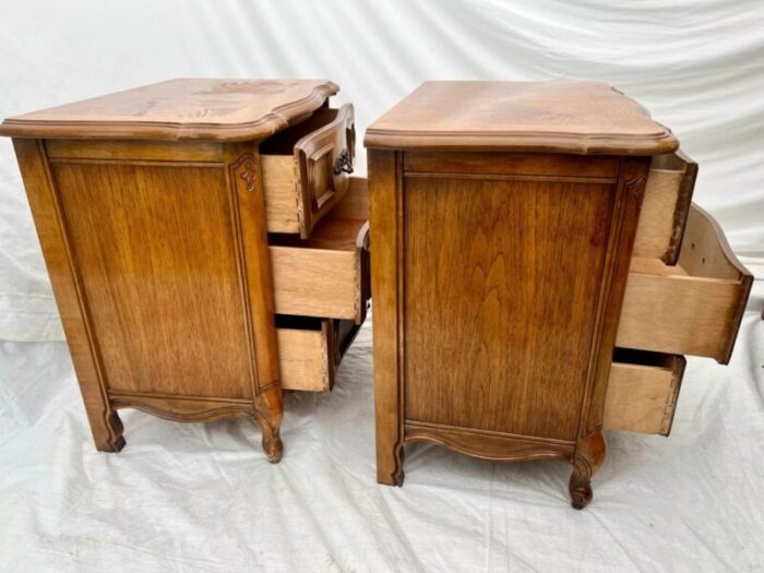 1980s stanley furniture bedside nightstands set of two 9160