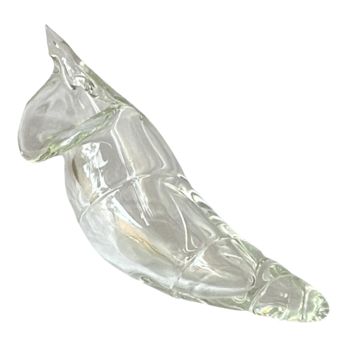 1980s vintage licio zanetti murano seashell clear glass sculpture 8832