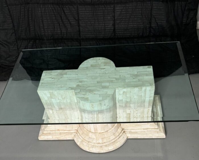 1980s vintage tessellated stone coffee table 8674