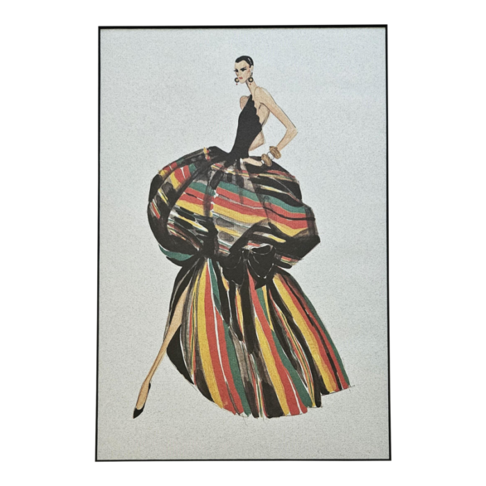 1980s vintage valentino evening dress fashion design print matted 1269