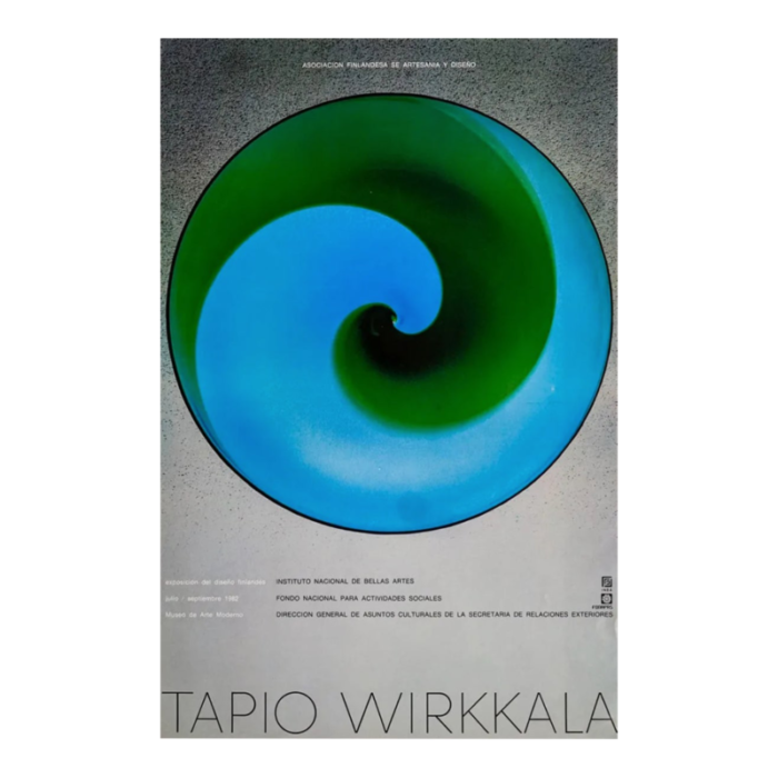 1982 tapio wirkkala mexico city finnish craft and design poster 7277