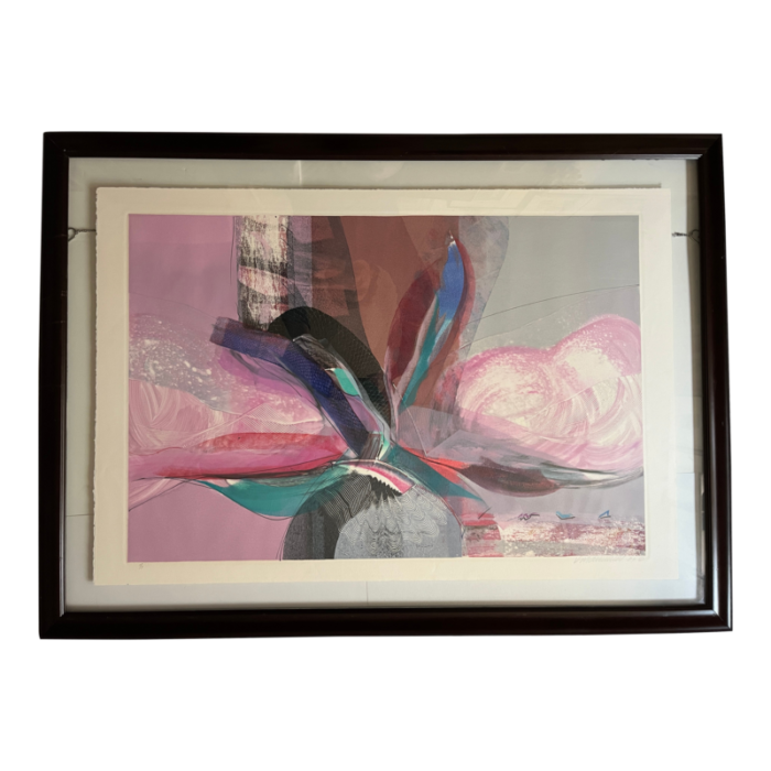 1989 modern abstract serigraph pencil signed limited edition 11 framed 3609