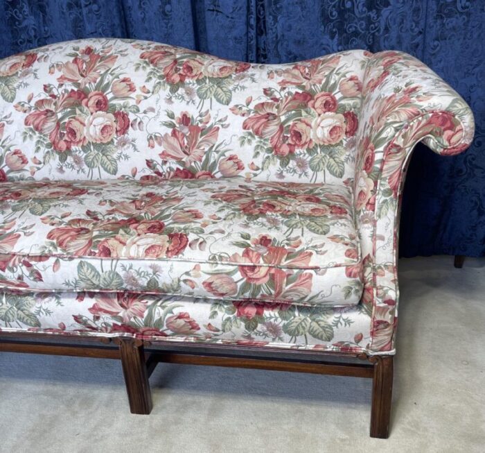 1990s floral chippendale style sofa 2803