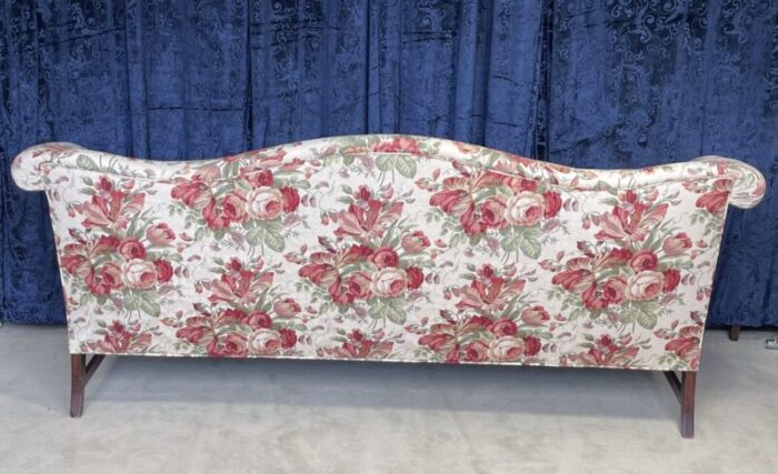 1990s floral chippendale style sofa 9681