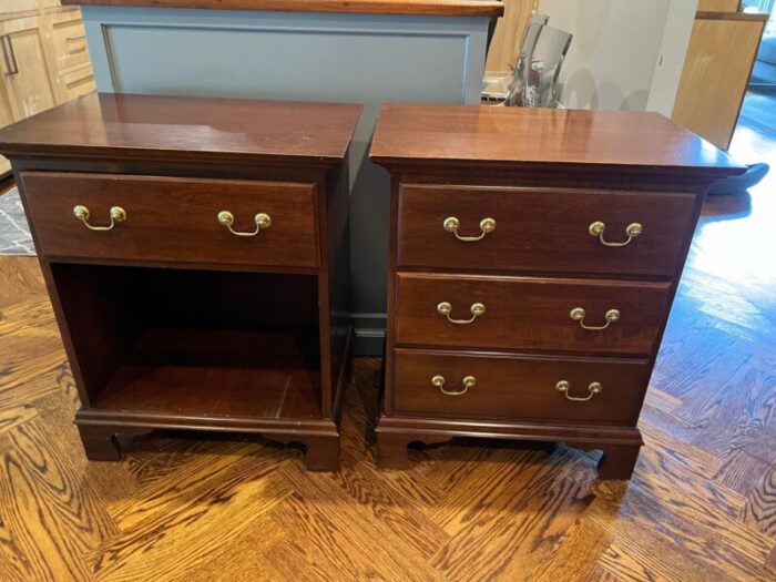 1990s hitchcock dresser and bedside tables set of 3 3119