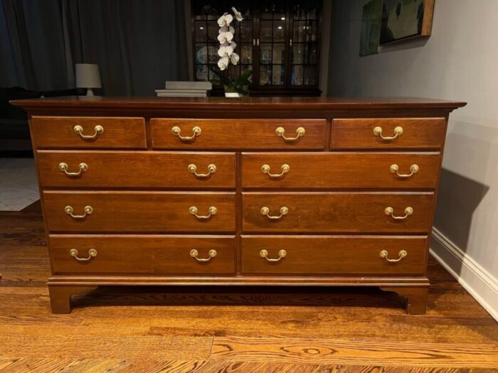 1990s hitchcock dresser and bedside tables set of 3 9393