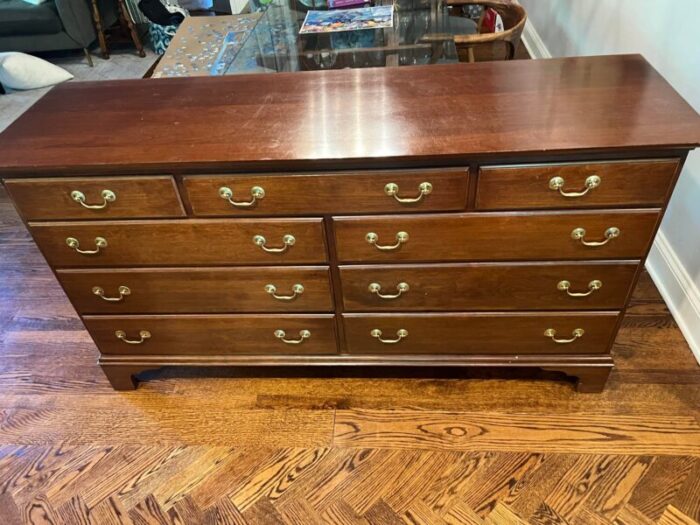 1990s hitchcock dresser and bedside tables set of 3 9887