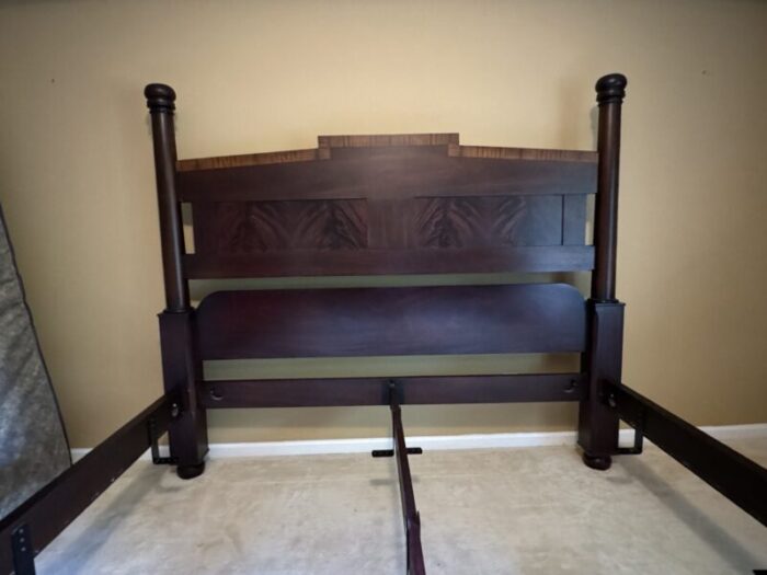 1990s king size reproduction of four poster bed by thomas day no veneer craftique brand 0996