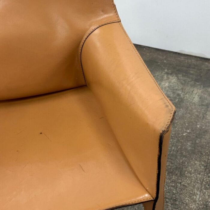 1990s leather cab chairs by mario bellini for cassina set of 2 1678