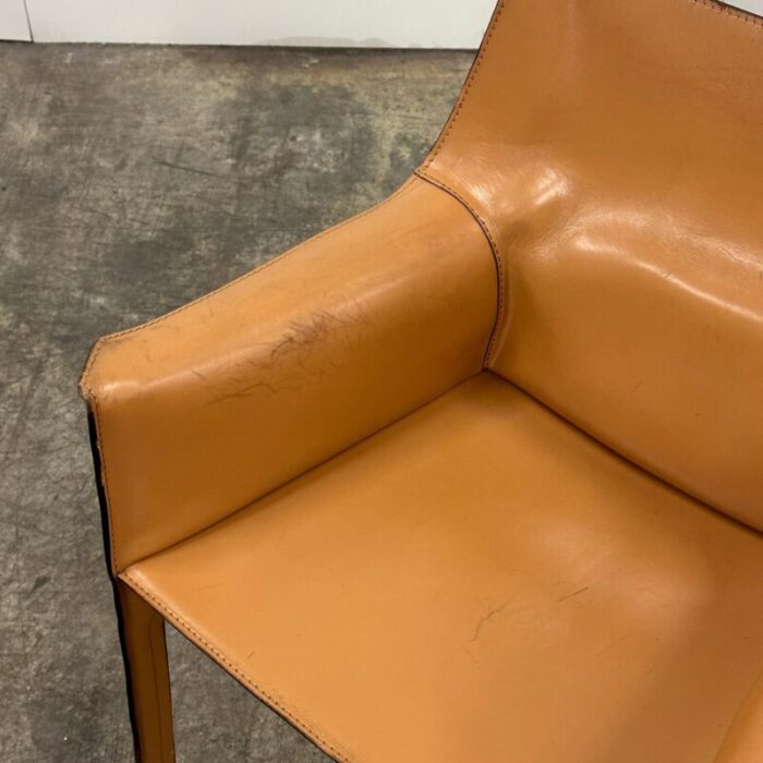 1990s leather cab chairs by mario bellini for cassina set of 2 4647