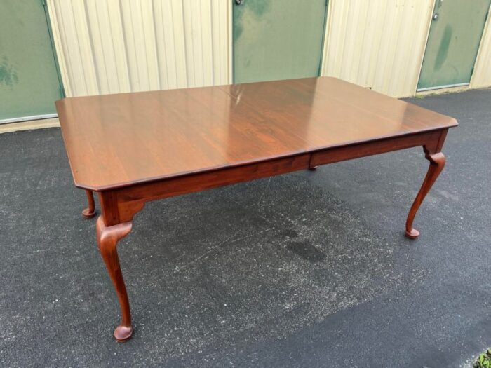 1990s lexington queen anne cherry extension dining table 4969