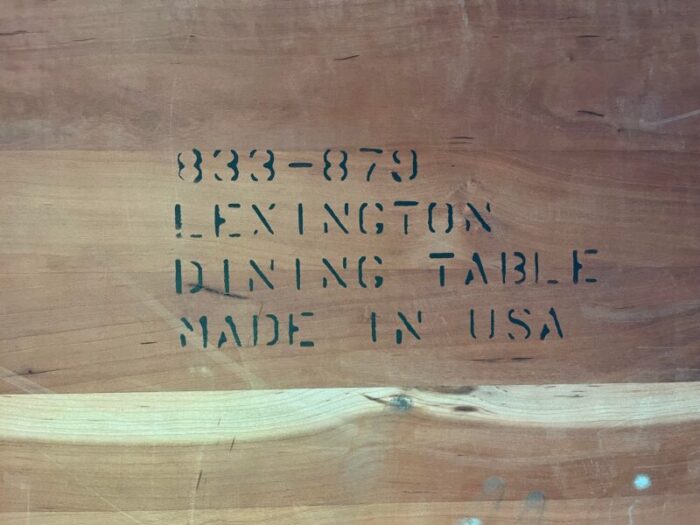 1990s lexington queen anne cherry extension dining table 6727