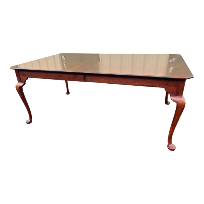 1990s lexington queen anne cherry extension dining table 9249