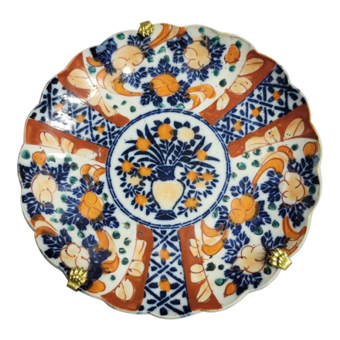 19th c japanese imari scalloped edge plate 3374