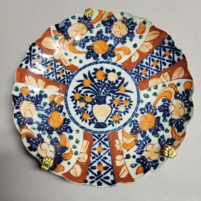 19th c japanese imari scalloped edge plate 6807