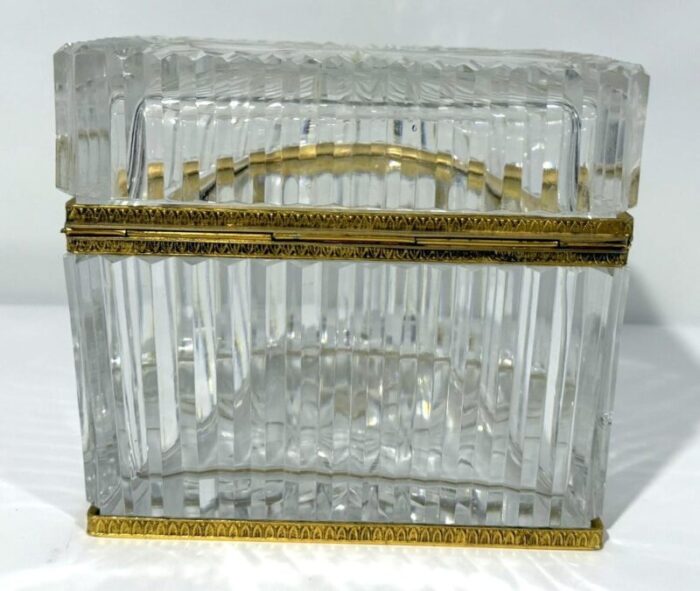 19th century baccarat style crystal casket 0440