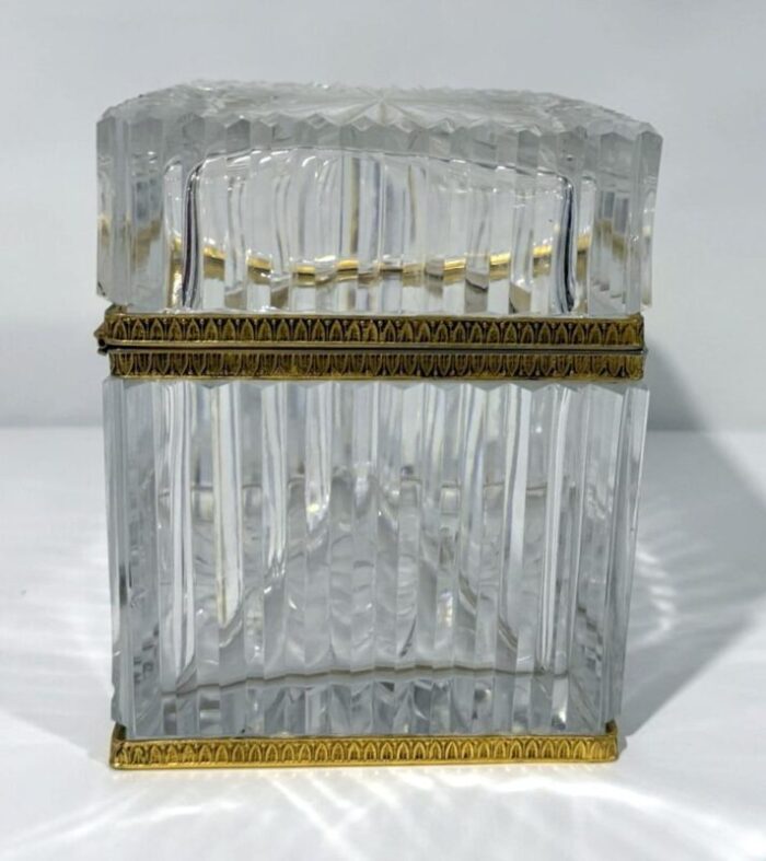 19th century baccarat style crystal casket 1042