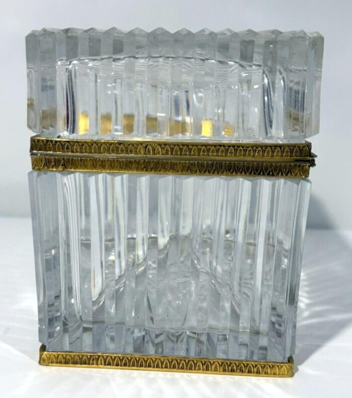 19th century baccarat style crystal casket 1963