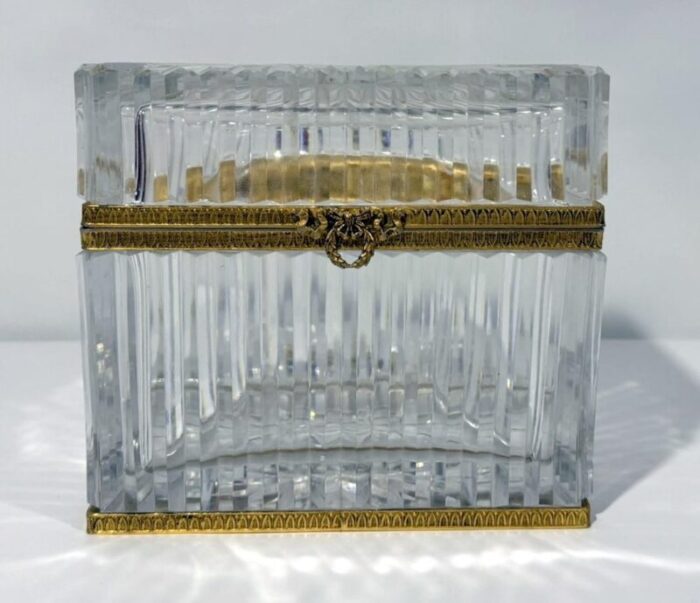 19th century baccarat style crystal casket 9091