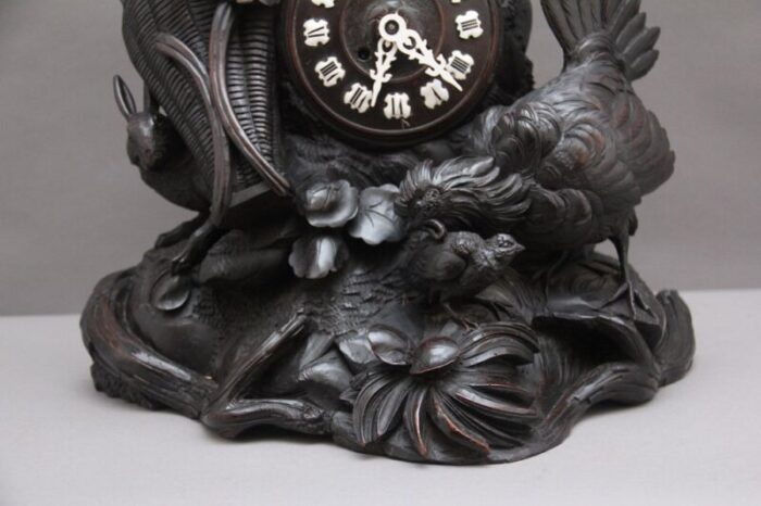 19th century black forest mantel clock 1880s 13