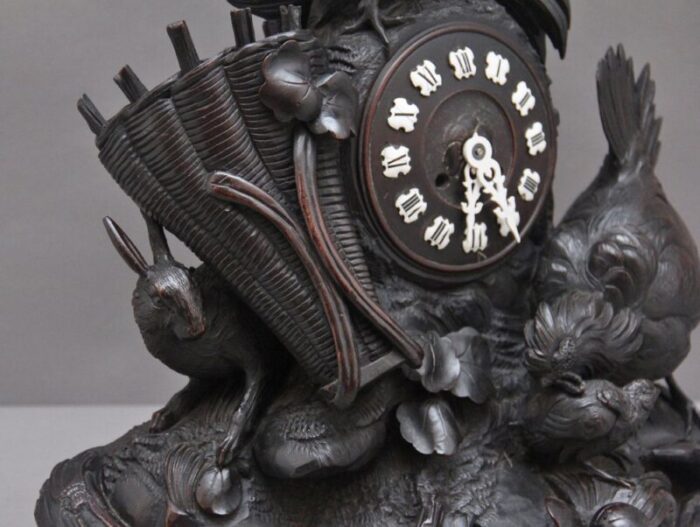 19th century black forest mantel clock 1880s 4