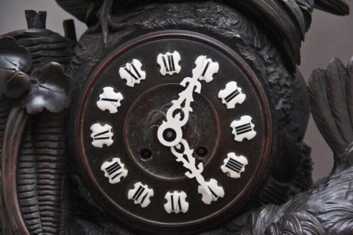 19th century black forest mantel clock 1880s 6