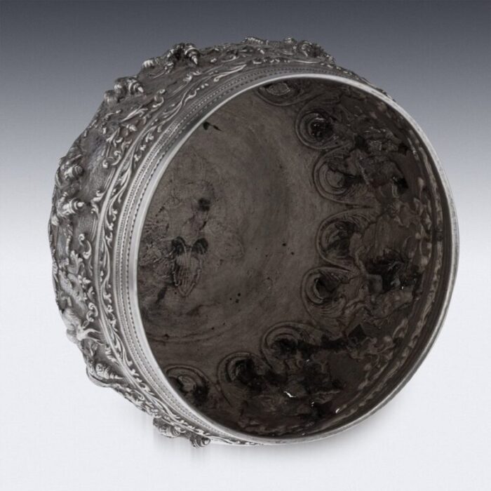 19th century burmese silver thabeik bowl 1880s 6