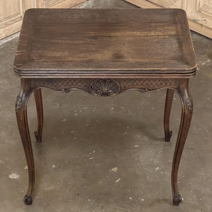 19th century country french flip top side table game table 5129