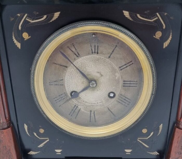 19th century egyptian revival mantel clock 16