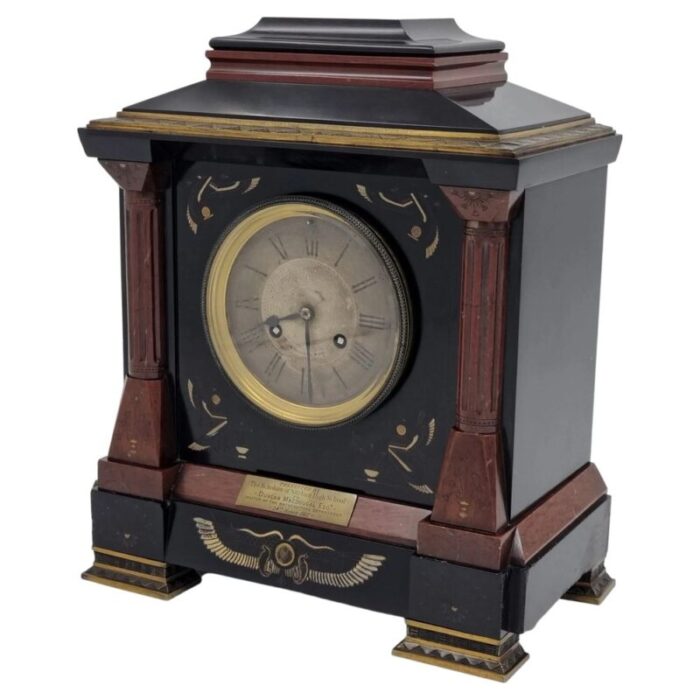 19th century egyptian revival mantel clock 2