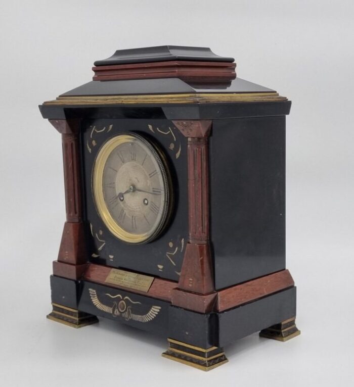 19th century egyptian revival mantel clock 5