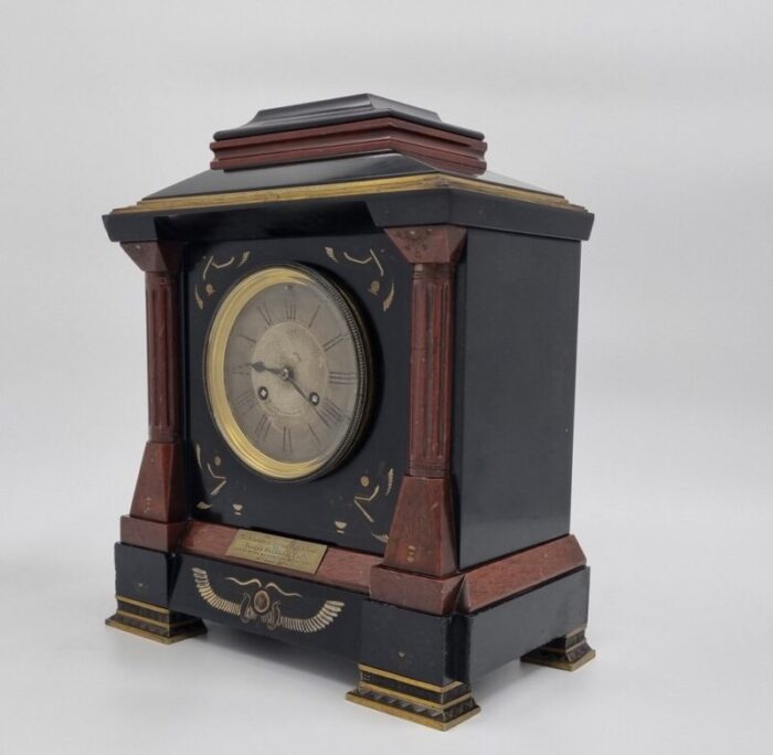 19th century egyptian revival mantel clock 6