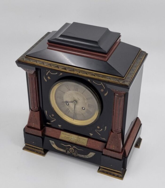 19th century egyptian revival mantel clock 8