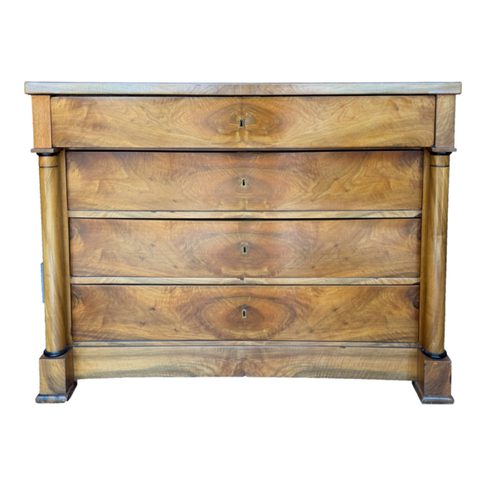 19th century empire walnut commode 4341