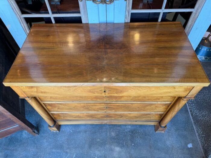 19th century empire walnut commode 9311