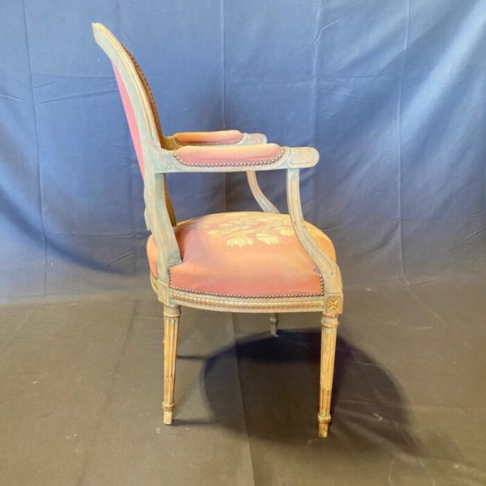 19th century french louis xvi armchairs dining chairs a pair 5803