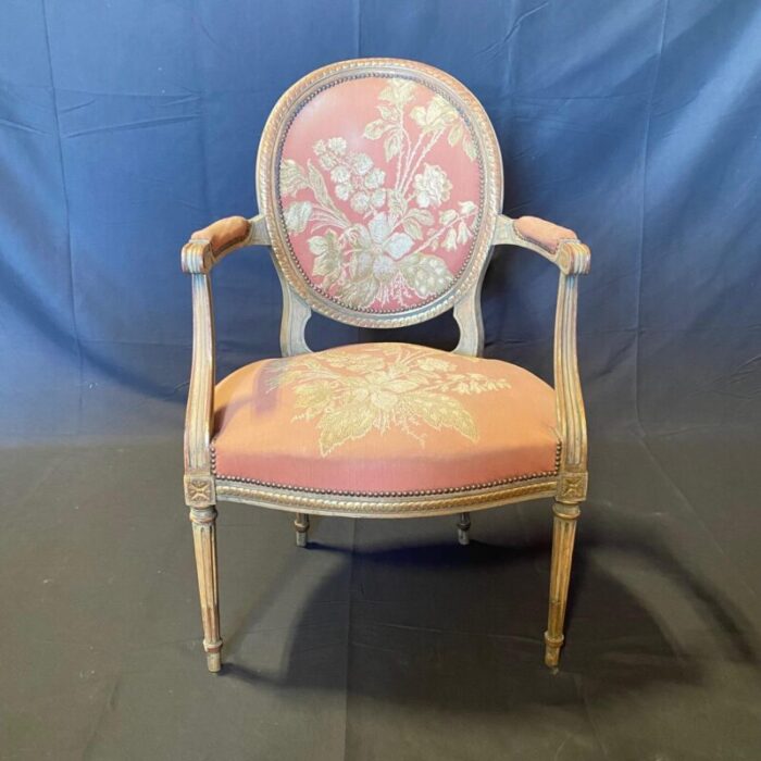 19th century french louis xvi armchairs dining chairs a pair 6117