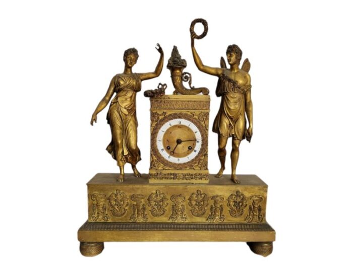 19th century french ormolu and patinated bronze mantel clock 4