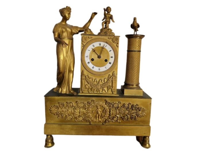 19th century french ormolu gilt bronze mantel clock 1