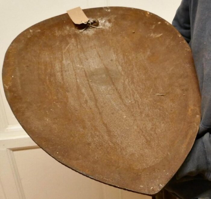 19th century iron wall hanging shield fire back 1880s 8