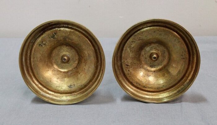 19th century louis xvi style gilt bronze candleholders set of 2 12