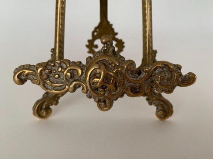 19th century napoleon iii bronze frames in the shape of easels set of 2 11