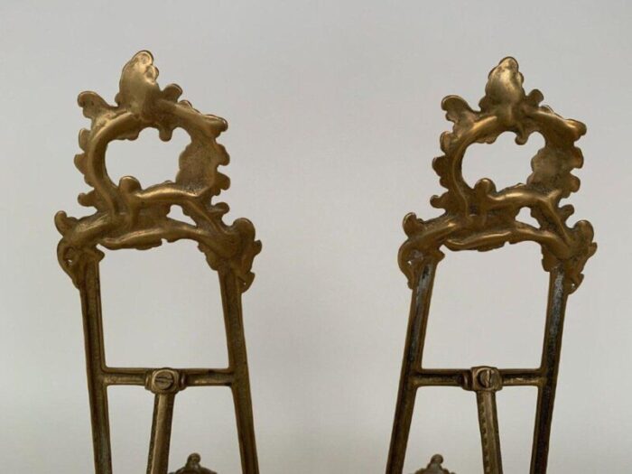 19th century napoleon iii bronze frames in the shape of easels set of 2 7