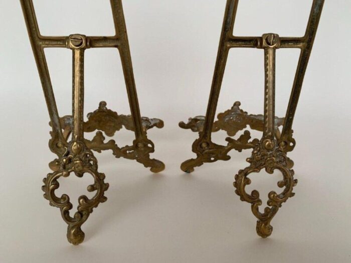 19th century napoleon iii bronze frames in the shape of easels set of 2 8