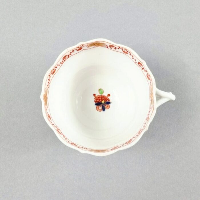 19th century porcelain tischenmuster kakiemon pattern tea cup and saucer from meissen germany set of 2 5